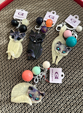 韩国进口GRAIN de BEAUTE/AZNAVOUR大象小狐狸钥匙扣实用时尚挂件