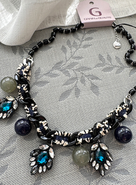 韩国进口AZNAVOUR/GRAIN de BEAUTE 简约气质 时尚项链 毛衣链女