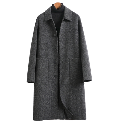 中长款羊毛双面呢毛呢大衣外套