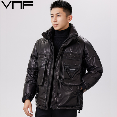男装立领青年加厚羽绒真皮皮衣