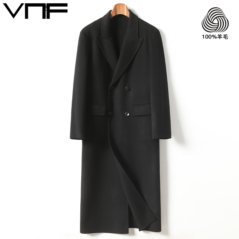 100%长款羊绒大衣冬季