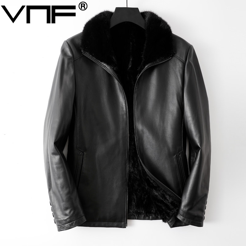 海宁真皮皮衣内胆翻领皮夹克