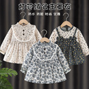 儿童罩衣外穿洋气秋冬女宝宝长袖 防水防脏婴儿围裙吃饭围兜反穿衣