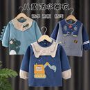 罩衣男宝宝吃饭围兜秋冬防水防脏洋气外穿新款 儿童围裙婴儿反穿衣