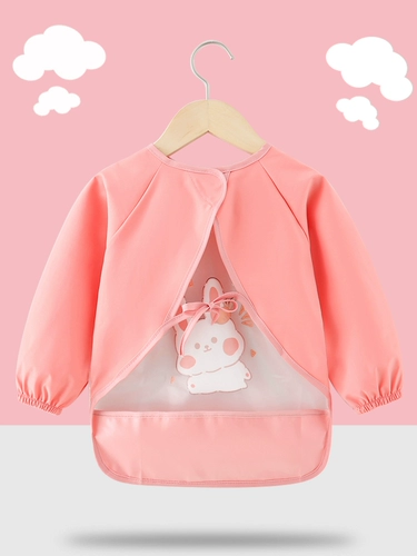 Детский водонепроницаемый слюнявчик, лонгслив, фартук для младенца для прикорма, анти-грязь, сзади на завязках