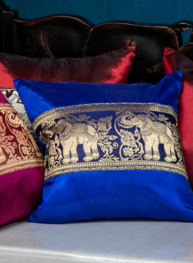东南亚绣花泰式酒店会所沙发靠垫