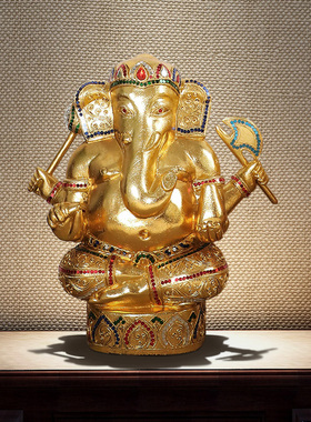 东南亚会所象神异丽实木泰式