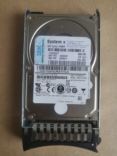 原装IBM 300G 10K 6Gb 2.5寸 SAS硬盘 42D0638 42D0637