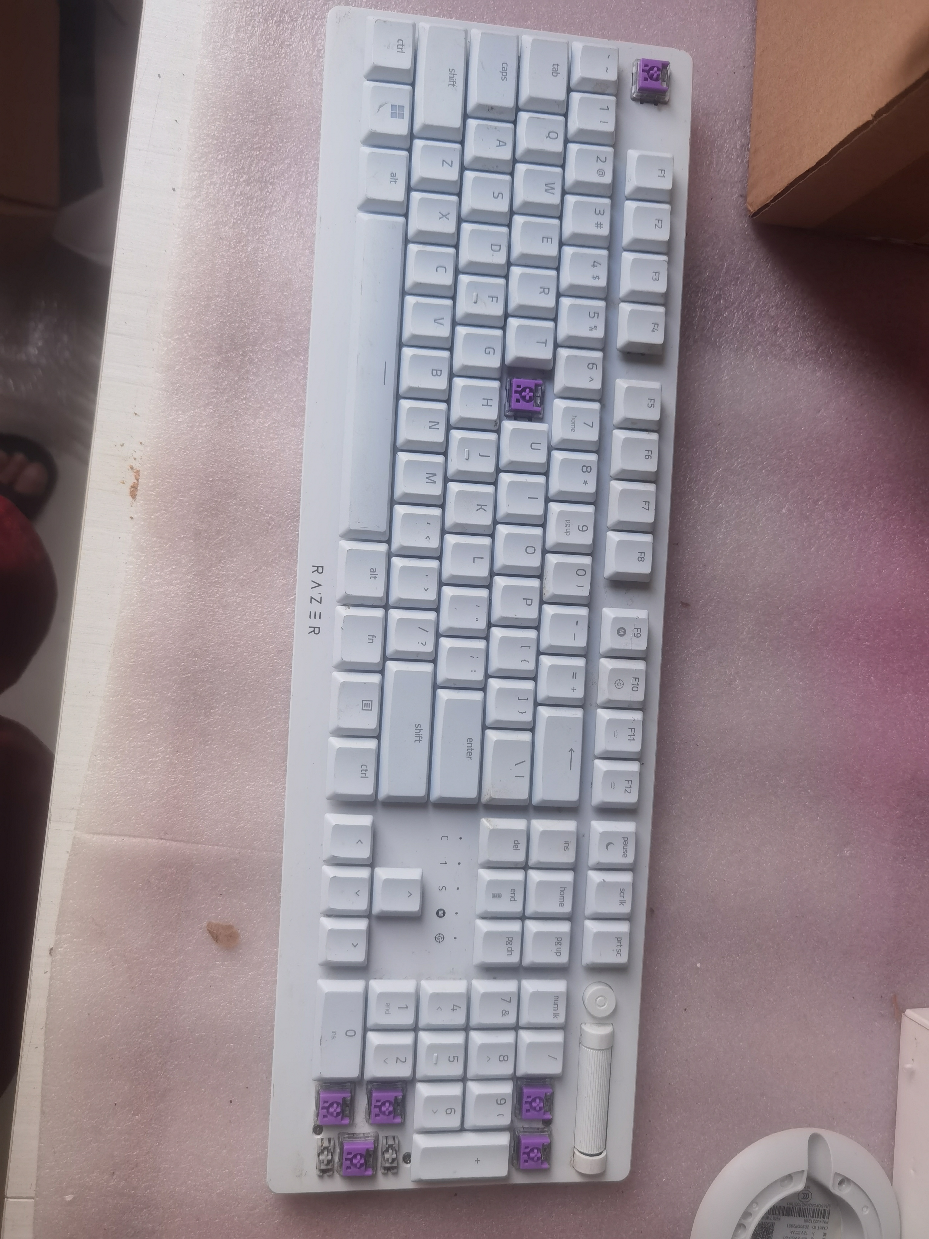 雷蛇噬魂金蝎v2黑色 白色，键盘 拆机键帽 拆机配件 拍前咨询