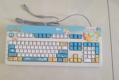 樱桃G80-3000 比卡丘主题键帽 青轴，功能正常 孤品，实物图 换线