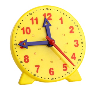 钟表模型小学教具钟面一年级小学生用学习模型三针3针联动教学数学教具中号二年级小学用具儿童认识时间10cm