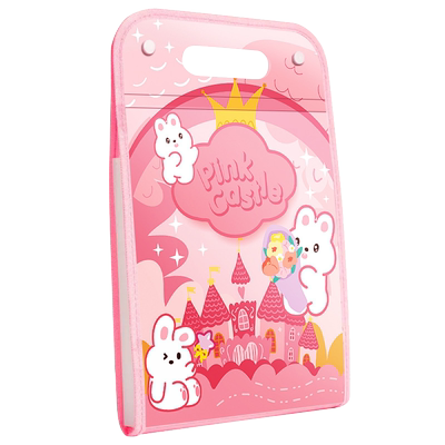 A4手提风琴试卷分类收纳夹