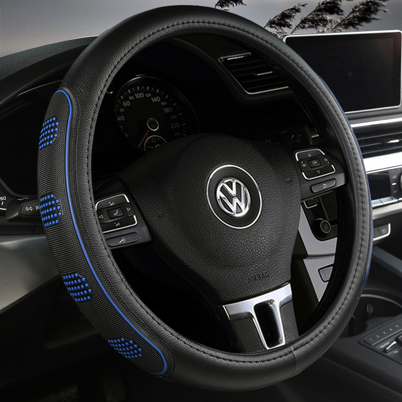 大众速腾方向盘套高尔夫7gti免缝polo朗逸凌渡探岳歌防滑汽车把套