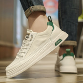 夏季 透气薄款 2025小白板鞋 男鞋 隐形内增高软底运动休闲帆布潮鞋