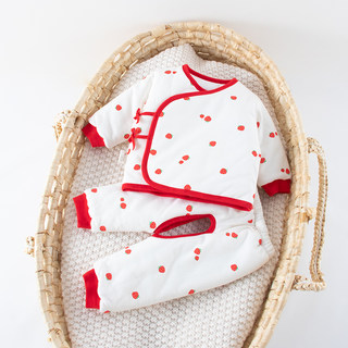 婴儿棉服秋冬季0-3月初生宝宝棉衣分体套装新生儿和尚服棉袄加厚