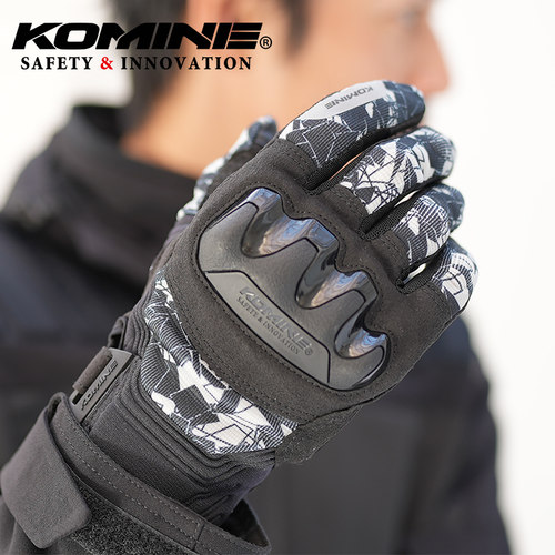KOMINE春夏骑士手套3D网透气碳纤维高防护机车骑行手套GK-2203