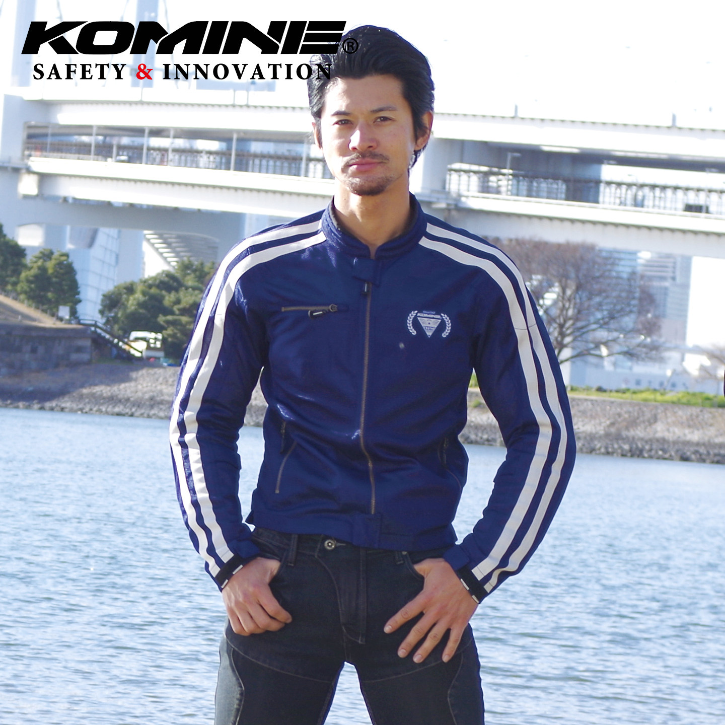 KOMINE夏季3D网眼机车夹克男女款透气骑行服摩托车骑士防摔JK-119