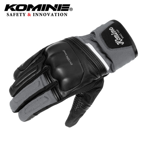 KOMINE冬季CE2防水皮革骑士手套
