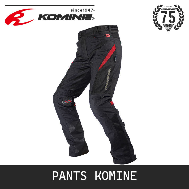 日本KOMINE夏季网眼拼接摩托机车骑行裤可调带护具防摔防滑PK-729