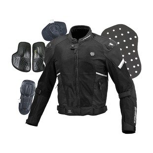 KOMINE夏季骑行服摩托车碳纤维赛车服高防护半网眼夹克男款JK-157