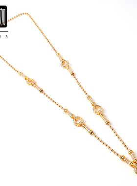 合金项链 泰国原版佛牌链保色微镶圆扣快拆扣佛牌挂链多挂男女款