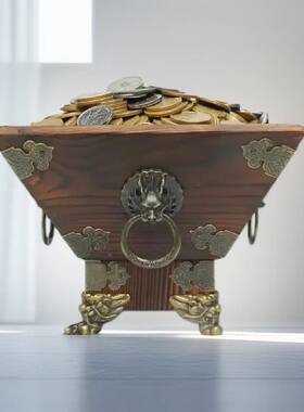 招财聚财米斗吸金聚宝盆办公室办公桌家居店铺八方来财摆件礼品