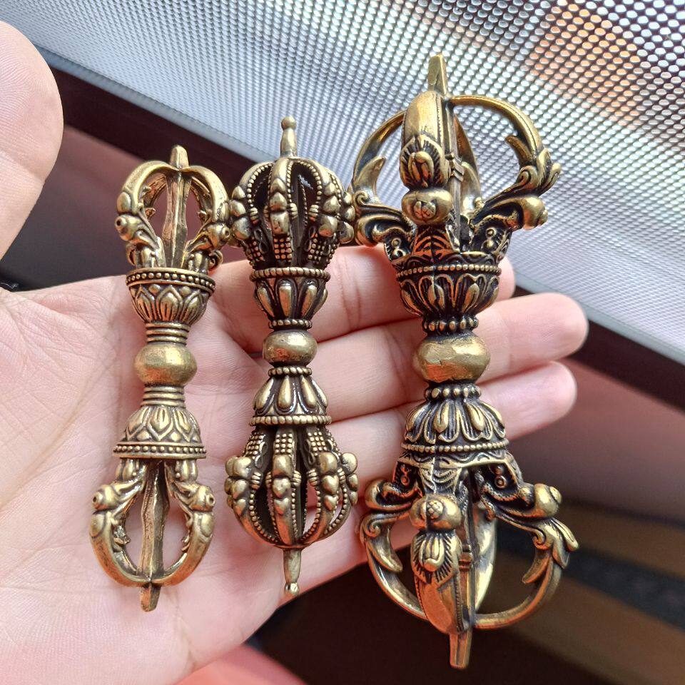 九股金刚杵法器手持金刚杵把件大号金刚杵摆件法器汽车挂件车内