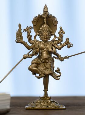 简修行秽迹金刚像佛像摆件纯黄铜像小随身佛禅意家居茶空间装饰品
