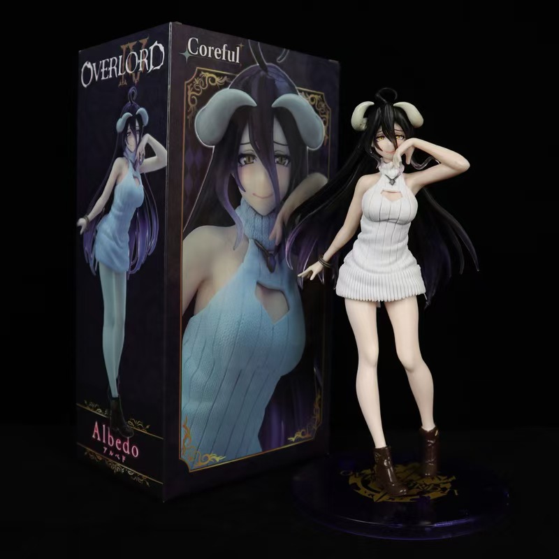 跨境不死者之王Overlord雅儿贝德白色针织衫站姿模型摆件动漫手办