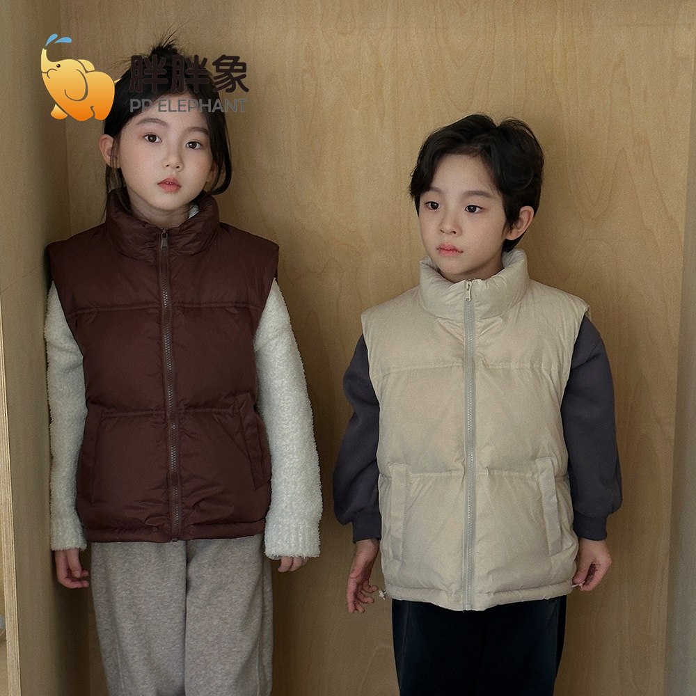 胖胖象新款儿童羽绒马甲中小大童保暖羽绒背心男女宝宝纯色坎肩,童装/婴儿装/亲子装,羽绒马甲,淘宝优惠券,粉丝福利购,淘宝优惠卷