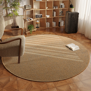 圆形转椅地垫书房摇摇椅专用卧室阳台防滑地毯办公室电脑躺椅脚垫