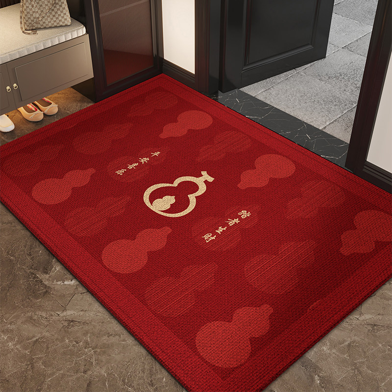 高级红入户门地垫2025新款玄关大门口进门脚垫防滑耐脏可裁剪地毯,居家布艺,入户地垫,淘宝优惠券,粉丝福利购,淘宝优惠卷