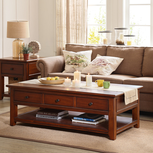 HH美式实木harbor咖啡桌美式乡村实木茶几简约客厅家具茶几house