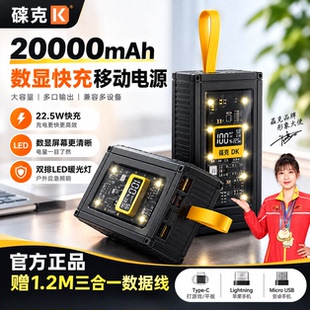 DIEKE碟克充电宝3C认证多接口双向快充大容量设计创意机甲风