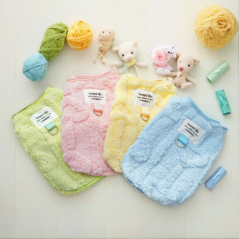 狗狗衣服秋季猫咪泰迪比熊博美小型幼犬宠物可牵引加绒保暖秋冬装