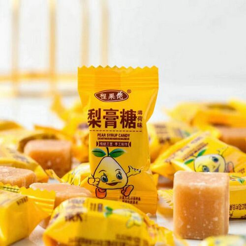 程果佬梨膏糖润喉糖薄荷罗汉果糖