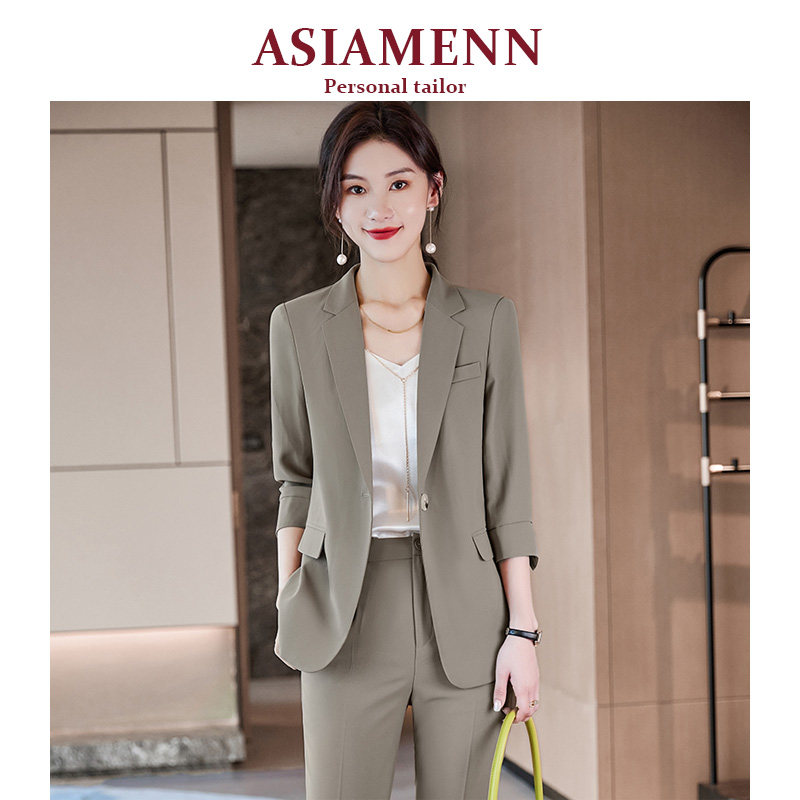 高端时尚西装套装女2025冬季新款商务面试正装气质女神范西服工装