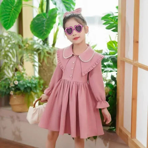 女童2026连衣裙春秋新款韩版学院风中大童儿童女孩公主裙长袖童装