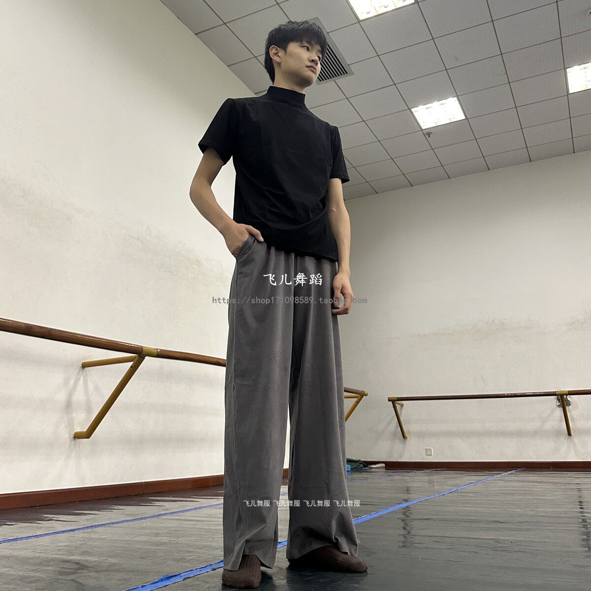 男纯棉练功服舞蹈直筒裤练功服女