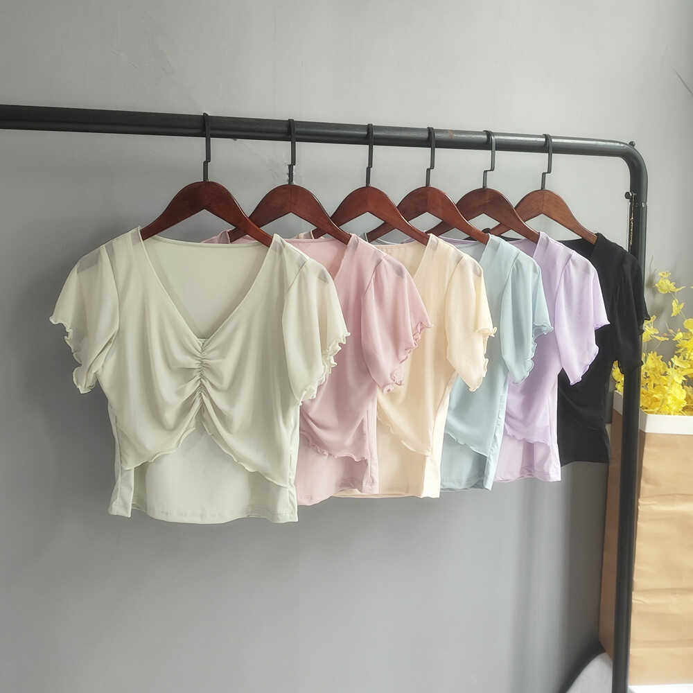 新款夏天短袖形体跳舞衣服图片
