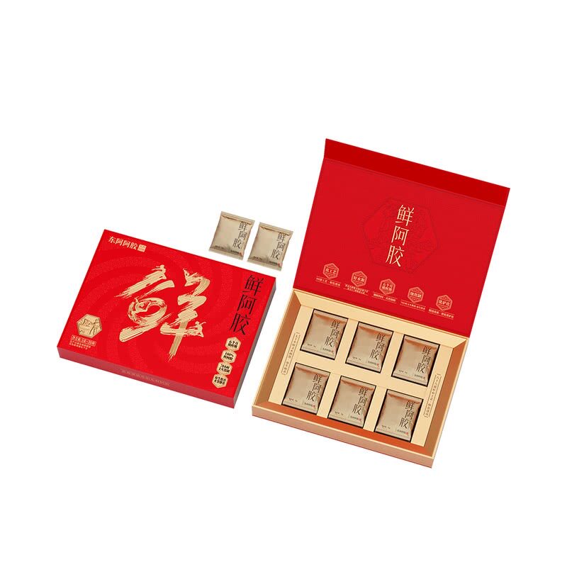 山姆整张黑驴皮鲜阿胶30块东阿阿胶非遗工艺锁鲜开袋即食礼盒送礼