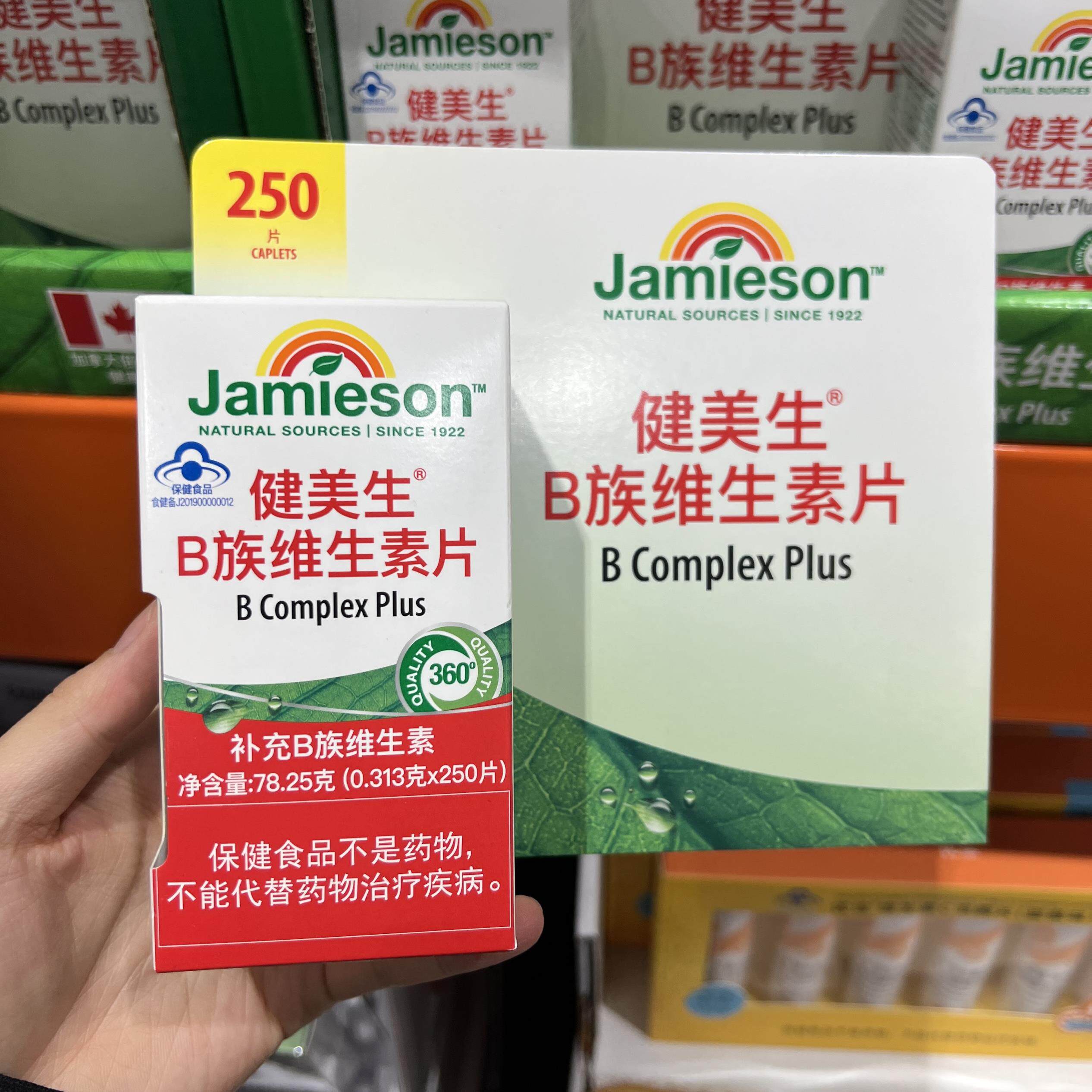 开市客代购加拿大进口健美生成人补充B族维生素片250粒瓶保健品