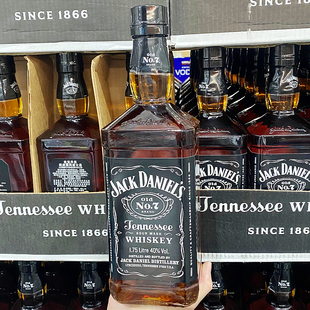 1.75L美国杰克丹尼田纳西州威士忌鸡尾酒可乐桶调酒基洋酒costco