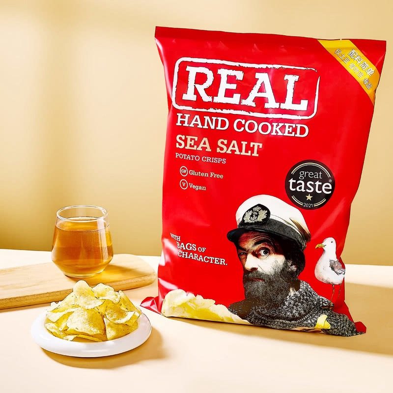 山姆代购Real瑞尔英国进口海盐风味原切薯片配料干净简单追剧零食