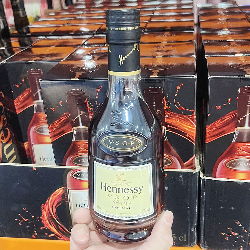 开市客Costco代购礼盒装法国原瓶进口轩尼诗干邑白兰地洋酒350ML
