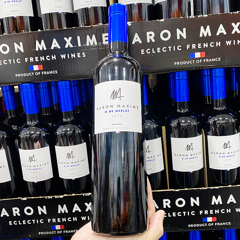 开市客Costco法国进口Baron Maxime M De Merlot梅洛红葡萄酒干红