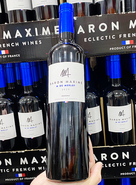 开市客Costco法国进口Baron Maxime M De Merlot梅洛红葡萄酒干红