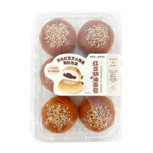 山姆代购多乐之日红豆奶油面包540g共6个东北红豆文火慢煮都是馅