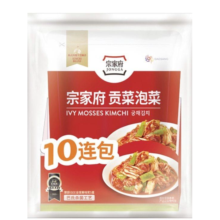 开市客宗家府韩国风味贡菜大白菜泡菜40克10包低温腌制咸鲜脆爽