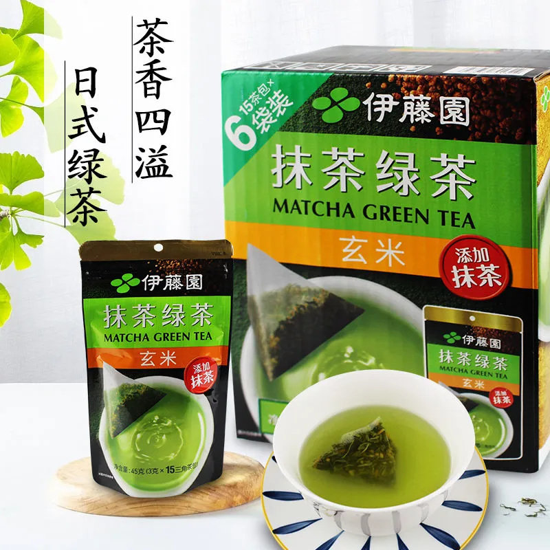 伊藤园抹茶绿茶玄米茶包6袋(每袋15包) 上海costco代购开市客